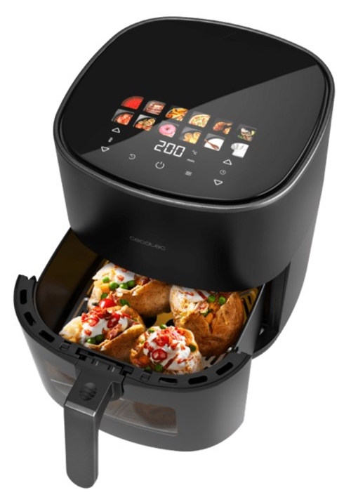 CECOTEC CECOFRY&GRILL DUOHEAT 8000 Negro - Freidora de Aire 2200W 8L