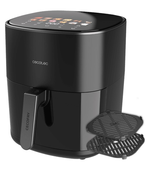 CECOTEC CECOFRY&GRILL DUOHEAT 8000 Negro - Freidora de Aire 2200W 8L