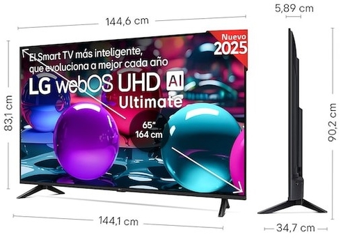 LG 65UA73006LA Negro - TV 65" UHD 4K Smart TV