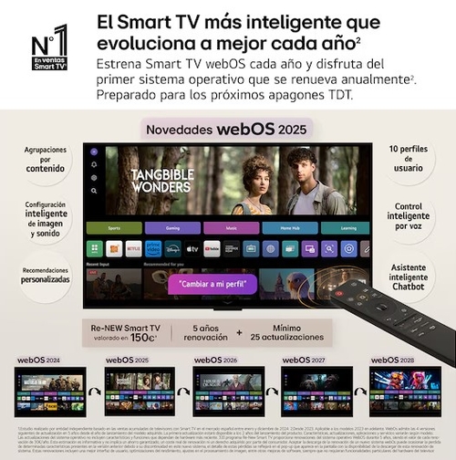 LG 65UA73006LA Negro - TV 65" UHD 4K Smart TV