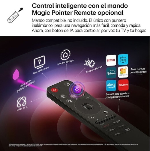 LG 65UA73006LA Negro - TV 65" UHD 4K Smart TV