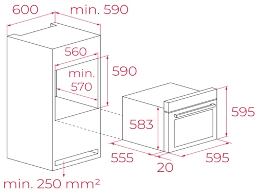 TEKA HCB 6170 INOX - Horno Multifunción 70L