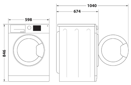 WHIRLPOOL C WD 94M WBS SPT Blanco - Secadora Bomba de Calor 9KG