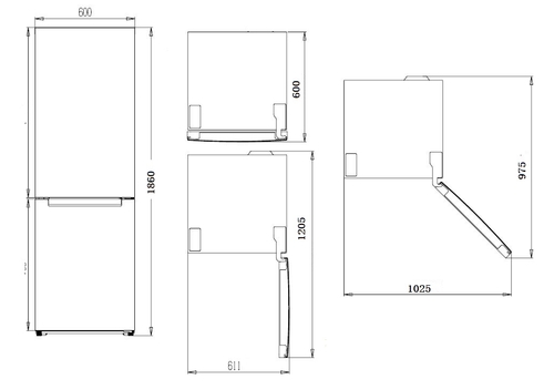 KROMSLINE SKC1850W Blanco - Frigorífico Combi Cíclico