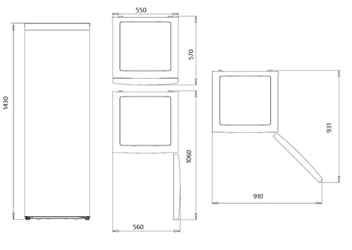 KROMSLINE SKCV143CI Blanco - Congelador Vertical Cíclico