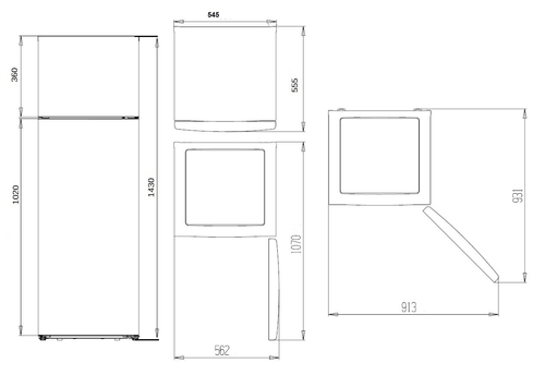 KROMSLINE SKF144W Blanco - Frigorífico Dos Puertas Cíclico