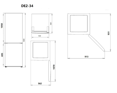 KROMSLINE SKC1800IX INOX - Frigorífico Combi Cíclico