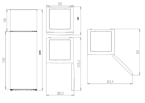 KROMSLINE SKF166W Blanco - Frigorífico Dos Puertas Cíclico