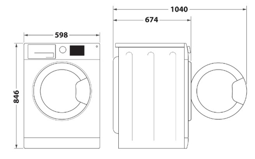 WHIRLPOOL C WD 113M WBS SPT Blanco - Secadora Bomba de Calor 11KG