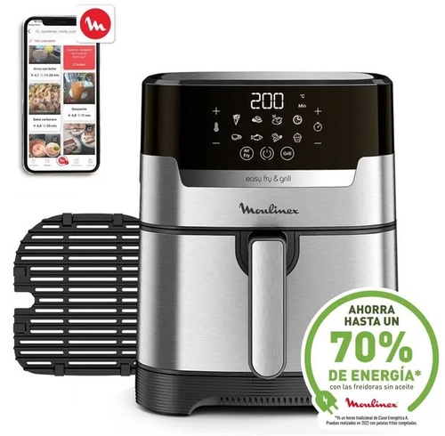 MOULINEX EZ505D10 INOX - Freidora de Aire 1400W 4.2L