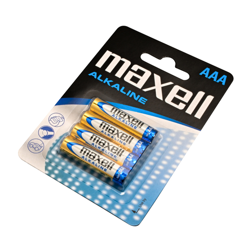 MAXELL ALKALINE AAA LR3 MXBLR03 PACK 4 UNIDADES - Pilas 1.5V