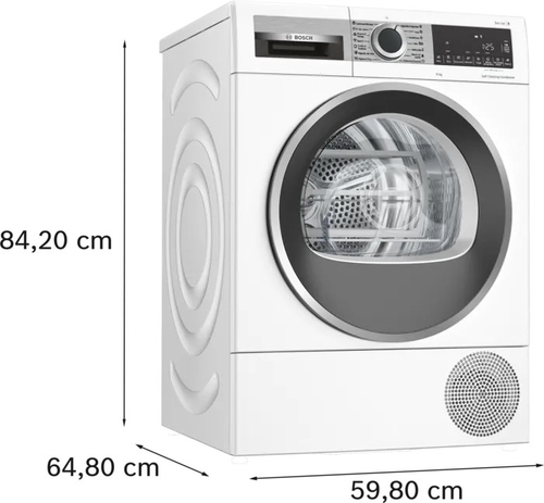 BOSCH WQG245D1ES Blanco - Secadora Bomba de Calor 9KG