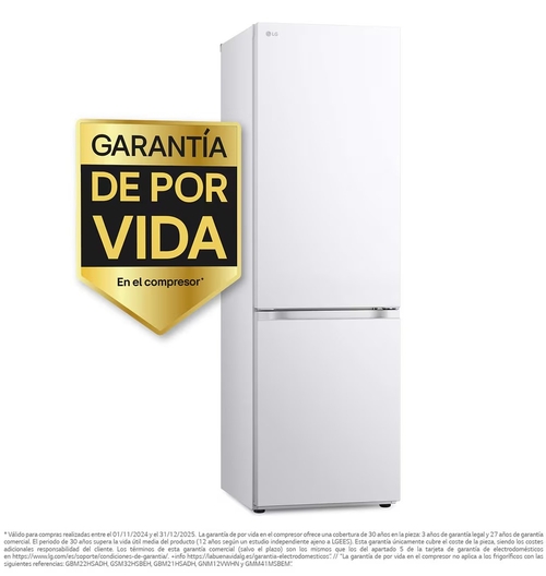 LG GBV3100ESW Blanco - Frigorífico Combi No Frost