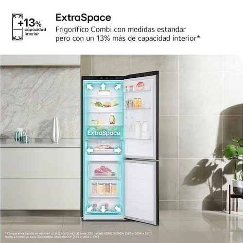 LG GBV3100CEP Negro Grafito - Frigorífico Combi No Frost