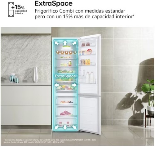 LG GBV7270ESW Blanco - Frigorífico Combi No Frost