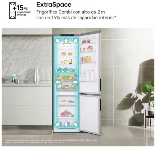 LG GBV22NCBPY INOX - Frigorífico Combi No Frost