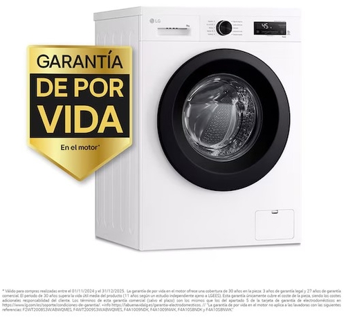 LG F4X1009NWK Blanco - Lavadora Carga Frontal 9KG 1400RPM
