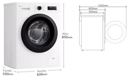 LG F4X1009NWK Blanco - Lavadora Carga Frontal 9KG 1400RPM
