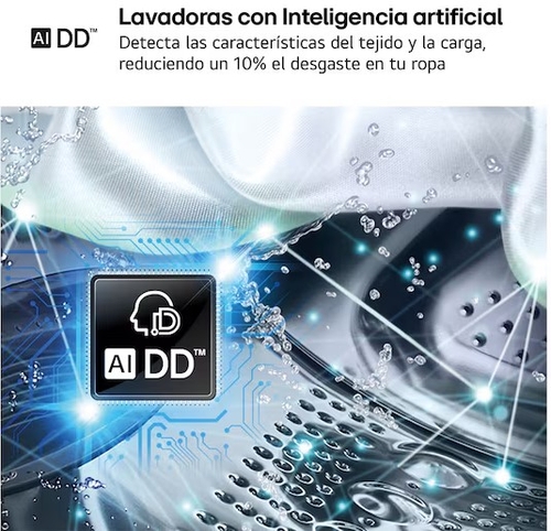 LG F4X1009NWK Blanco - Lavadora Carga Frontal 9KG 1400RPM