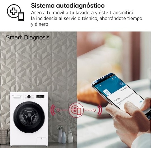 LG F4X1009NWK Blanco - Lavadora Carga Frontal 9KG 1400RPM