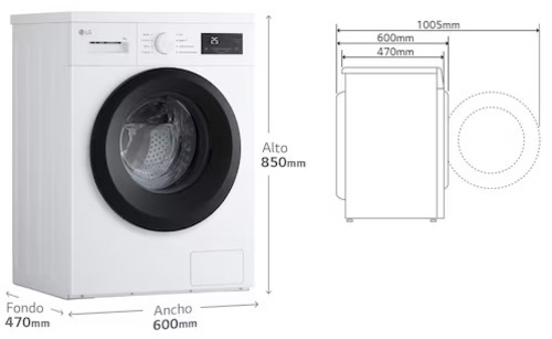 LG F4A10S8NWK Blanco - Lavadora Carga Frontal 8KG 1400RPM