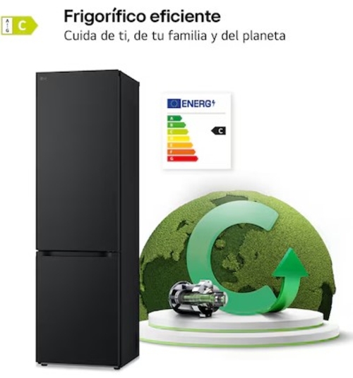 LG GBV3200CEP Negro - Frigorífico Combi No Frost