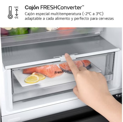 LG GBV3200CEP Negro - Frigorífico Combi No Frost