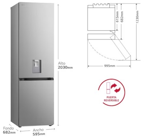 LG GBF3202DPY INOX - Frigorífico Combi No Frost