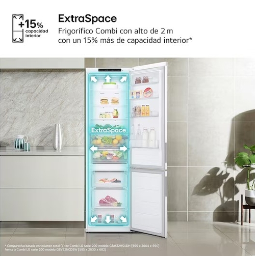 LG GBV22NCDSW Blanco - Frigorífico Combi No Frost