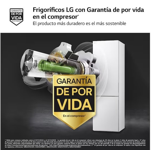 LG GBV22NCDSW Blanco - Frigorífico Combi No Frost