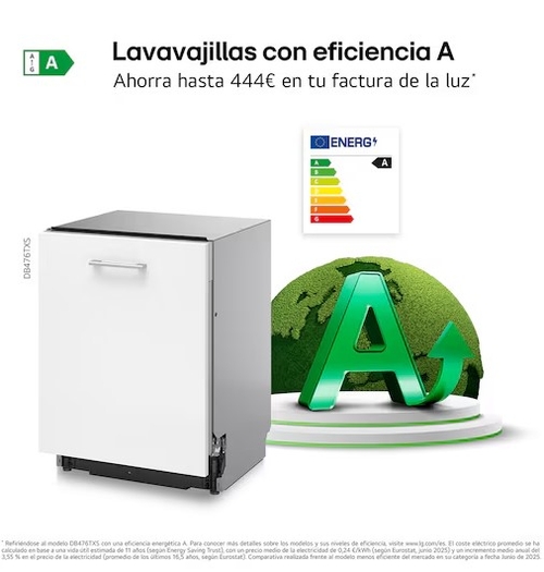LG DB476TXS Integrable - Lavavajillas 60CM 14 Servicios