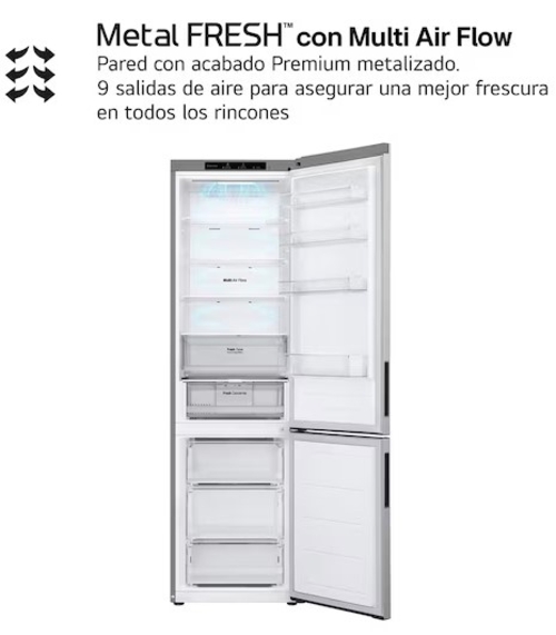LG GBV21NCDPY INOX - Frigorífico Combi No Frost