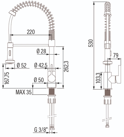 CATA CPB INOX - Grifo Pescadera