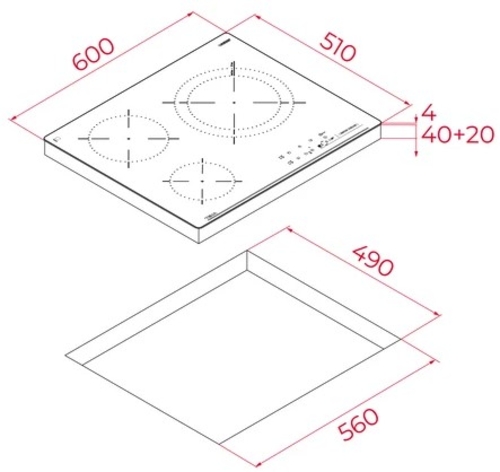 TEKA TBC 63620 Negro - Vitrocerámica Eléctrica 60CM