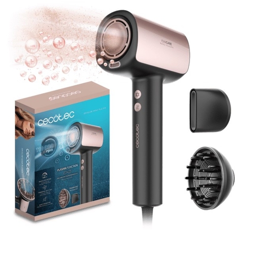 CECOTEC DRYGLAM NANO PLASMA Negro-Rosa - Secador 1600RPM