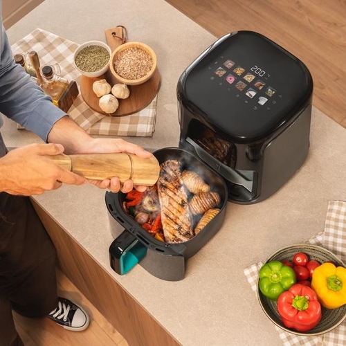 Freidora de Aire CECOTEC CECOFRY&GRILL SMOKIN'PRIME 6500 Negro 2200W 6.5L