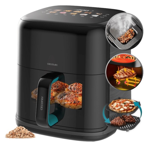 CECOTEC CECOFRY&GRILL SMOKIN'PRIME 8500 Negro - Freidora de Aire 2300W 8.5 L