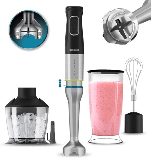 CECOTEC KATANA 12 CHOP B INOX-Negro - Batidora de Mano 1200W