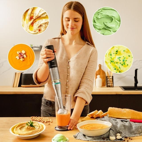 CECOTEC KATANA 12 CHOP B INOX-Negro - Batidora de Mano 1200W