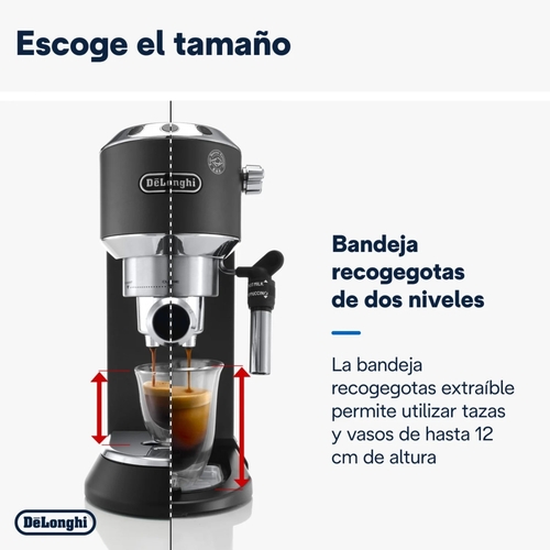 DELONGHI DEDICA STYLE EC685 Negro - Cafetera Express 1450W + MOLINILLO CAFE KG200
