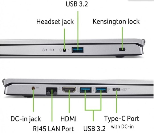 ACER RYZEN 7 5825U Plata - Ordenador Portátil 15.6" 32GB 512GB