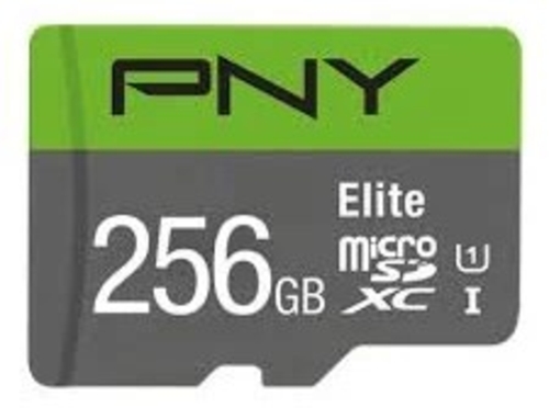 PNY ELITE MICROSDXC FLASH - Tarjeta de Memoria 256GB + Adaptador