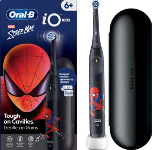 BRAUN IO2 JUNIOR SPIDERMAN - Cepillo Eléctrico + Funda de  Viaje