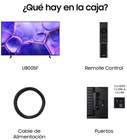 SAMSUNG TU75U8005FUXXC Negro - TV 75" UHD 4K Smart TV