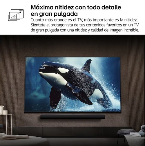 LG 50UA73006LA Negro - TV 50" UHD 4K Smart TV