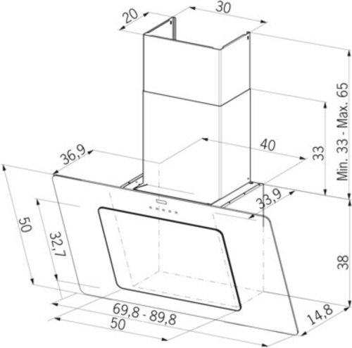 MEPAMSA EMPIRE 90 Negro-Espejo - Campana Decorativa 90CM