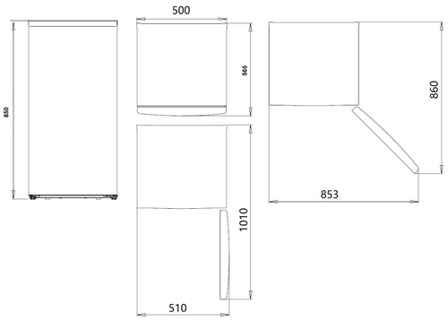 KROMSLINE SKCV 85 Blanco - Nevera Una Puerta Cíclico