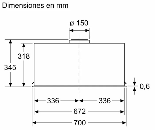 BALAY 3BF377EX INOX - Grupo Filtrante 70CM