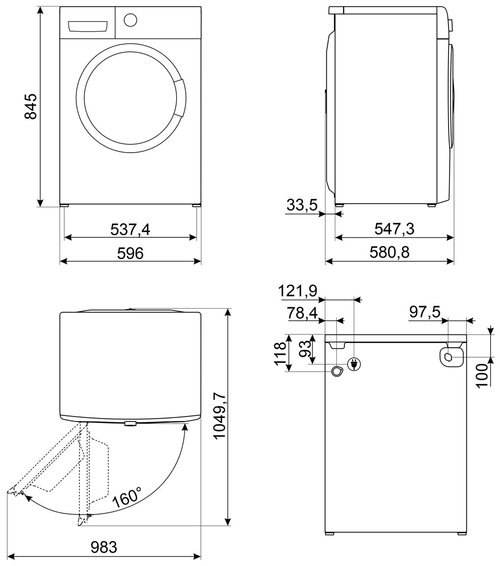 SMEG WNP04SEAES1 Blanco - Lavadora Carga Frontal 10KG 1400RPM
