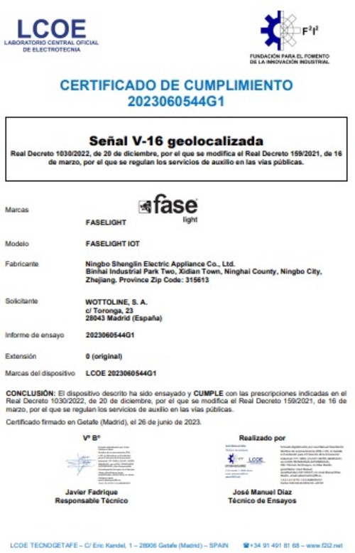 WOTTOLINE V16 FASELIGHT Negro - Baliza de Emergencia DGT